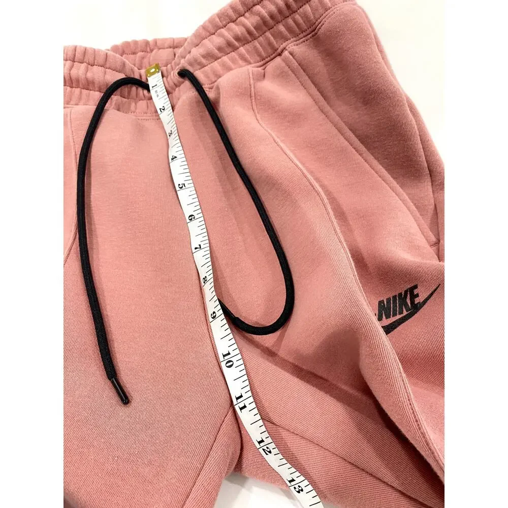 Nike Womens Fleece Joggers Dusty Rose Pink Sweatpants Drawstring S BARELY USED